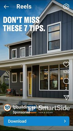 a house with the words don't miss these 7 tips on it and an image of