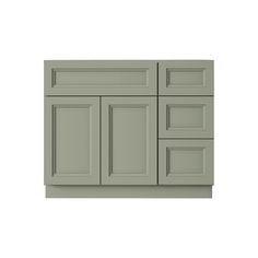 Sage Green 36 Bathroom Vanity Combo w/ Drawers on Right Sage Green Vanity, Green Vanity Bathroom, Vintage Sink, Green Vanity, Wood Range Hood, 36 Bathroom Vanity, Wood Kitchen Cabinets, Professional Kitchen, Top Drawer