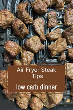 beef recipes for dinner Air Fryer Steak Tips, Healthy Air Fryer Meals, Steak Tips Recipe, Snacks Air Fryer, Dinner Air Fryer, Easy Dinner Ideas For Two, Quick And Easy Lunch Ideas, Air Fryer Snacks, Dinner Ideas For Two