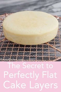 the secret to perfectly flat cake layers is that they don't have any crust on them