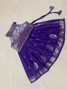 Halter neck top Kids Pattu Frock Designs, Pattu Frocks For Kids, Pattupavada For Kids, Pattu Pavadai For Kids, Traditional Baby Dresses, Indian Dresses For Kids, Cotton Frocks For Kids, Kids Party Wear Dresses