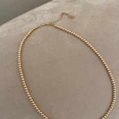 Dainty Gold Bead Necklace Gold Beaded Choker 14K Gold Fill - Etsy Canada Gold Beaded Necklace, Goddaughter Gifts, Silver Bead Necklace, Gold Bead Necklace, Gold Fashion Necklace, Ball Necklace, Silver Bead, Beaded Choker, Gold Filled Jewelry