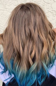 35 Best Dirty Blonde Hair Color with Highlight Ideas for 2023 Colored Hair Ends Blondes, Hair Dipped Ends Blue, Blue Hair At The Ends, Brown Hair Tips Dyed Blonde, Blonde To Teal Ombre, Teal Hair Tips Dip Dyed, Blue Tipped Hair Brown, Brown Hair Teal Tips, Tips Of Hair Dyed Blue