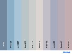 an image of the color scheme for blue and greys in different shades, with text below