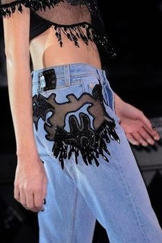 Upcycle Textiles, Fashion Design Inspiration Board, Denim Embroidery, Denim Projects, Denim Ideas, Lv Bags, Lv Handbags, Fashion Inspiration Design