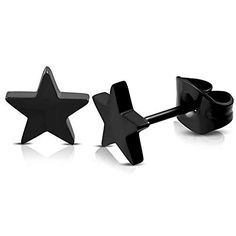 PRICES MAY VARY. ★Trendy and dainty star stud earrings★ stud earrings with the theme of stars, reveals an intoxicating sense of romance and mystery light-weight but attractive, will add some luster and style to your outlook. ★Premium Material★ The stars stud earrings are made from the 316L Surgical Grade Stainless Steel , including ear posts and butterfly back. No allergy, No irritation, Pure titanium, Nickel-free, Lead-free.Let everyone wear safety and comfortable, especially for sensitive skin Multiple Earrings, Womens Earrings Studs, Daily Jewelry, Star Earrings Stud, Stud Jewelry, Discount Jewelry, Tiny Stud Earrings, Shooting Star, Earrings Black