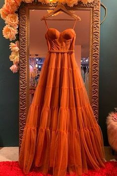 Burnt Orange Dress, Long Prom Gowns, Engagement Dresses, Guest Outfit, Orange Dress, Guest Dresses, Formal Dress