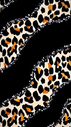 an animal print fabric with orange and black spots on it's side, in the shape of a cheetah pattern