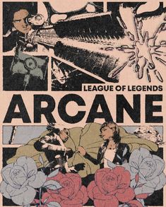 an advertisement for the league of legendes, featuring two women playing piano and flowers