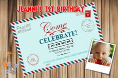 a birthday card with an image of a baby on it and the words come celebrate