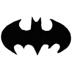 the batman symbol is shown in black on white fabric, and it appears to be cut out