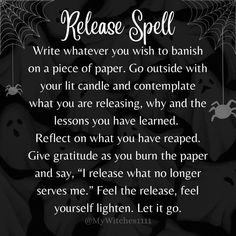 Letting Go Spell, Dark Witchcraft, Witchcraft Spells, Black Candle Spells, Manifestation Spells, Spells That Actually Work, Banishing Spell, Witchcraft Spells For Beginners