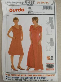 an image of a woman's dress sewing pattern on the cover of a magazine