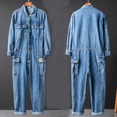 Retro Mens Biker Jumpsuits One Piece Straight Pants Color: Blue Material: Cotton Blend Asian Size: M L XL XXL M: Waist 90cm, Hip 96cm, Weight 50-60kg L: Waist 94cm, Hip 100cm, Weight 60-70kg XL: Waist 98cm, Hip 104cm, Weight 70-75kg XXL: Waist 102cm, Hip 108cm, Weight 75-80kg Payment Method:  All kinds of payments Shipping: I ship it to US with Standard Speedpak,it usuall need 12-18 working days Contact with me:  Please message me i will reply to you within 6 hours Return:  Accept 30 days after Overalls Outfit Men, Jean Jumpsuit Outfit, Mens Jumpsuit, Overalls For Men, Overalls Long, Biker Denim