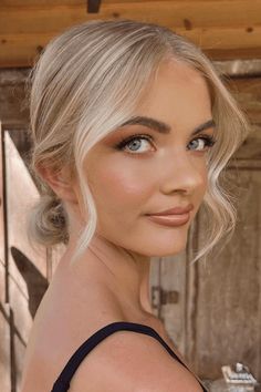 chignons, sophisticated hairstyles, elevated look Bridal Hair Updo Low Bun, Low Bun Blonde Hair, Updo Middle Part, Elegant Low Bun Hairstyles, Low Bun Styles, Elegant Low Bun, Bridal Bun, Low Bun Hairstyles, Bun Styles