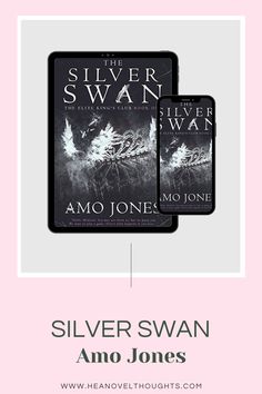 the silver swan and other novels are shown in two different frames, with text overlaying