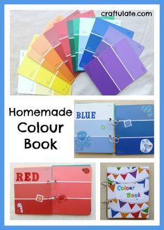 the homemade color book is open and ready to be used as a crafting project