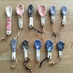 several pieces of fabric made to look like toothbrushes