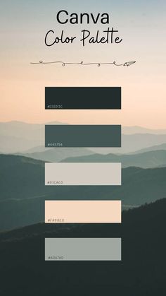 the color palette for canva