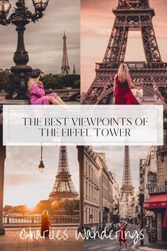 the best viewpoints of the eiffel tower in paris with text overlay