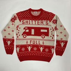 Christmas Vacation Shitter S Full Sweater Shirt  Kv Shipping from the US. Easy 30 day return policy, 100% cotton, Double-needle neck, sleeves and hem; Roomy Unisex Fit. Pull Mohair, National Lampoons Christmas, Lampoons Christmas, National Lampoons Christmas Vacation, Lampoon's Christmas Vacation, Ugly Christmas Sweater Funny, Christmas Sweater Men, Sweater Brands, Christmas Vacation