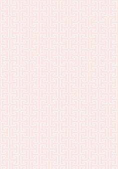 a light pink and white wallpaper with an abstract design in the shape of mazes