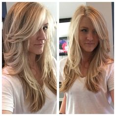 Hairstyles Layers, Long Layered Haircuts, Long Blonde, Hair Color And Cut, Long Layered Hair, Haircuts For Long Hair, Side Part, Long Hair Cuts, Great Hair