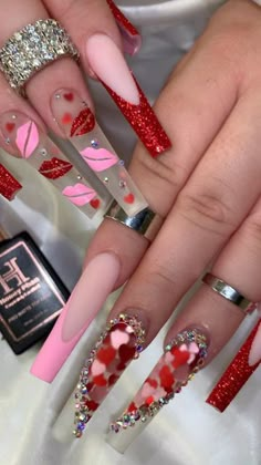 Valentine’s Day Nail Designs 2023, Valentines Nails Encapsulated, Encapsulated Heart Nails, Encapsulated Heart Acrylic Nails, Valentines Day Nails Encapsulated, Valentines Day Nails Extra, Valentines Nail Set, Valentine’s Day Encapsulated Nails