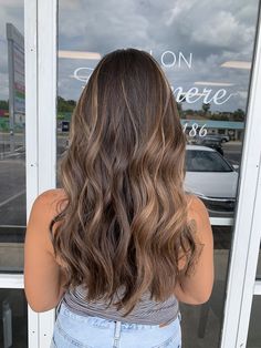 Brunette Simple Highlights, Long Layers Brunette Balayage, Brunette W Dimension, Mocha Bronde Balayage On Brown Hair, Lived In Brunette Balayage Straight, Brunette Hair With Sun Kissed Highlights, Babylights With Balayage, Lowlights On Brunette, Minimal Brunette Balayage