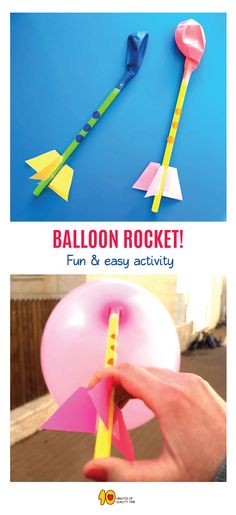 the balloon rocket is made from construction paper