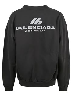 Composition: 100% Cotton Pull Balenciaga, Balenciaga Sportswear, Luxury Washed Black Sweatshirt For Streetwear, Balenciaga Sweater, Balenciaga Destroyed Hoodie, Balenciaga Sweatshirt, Balenciaga Shirt, Crewneck Sweatshirt Women, Balenciaga Logo