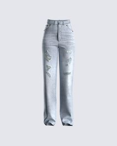 Take on any day looking and feeling good in these blue denim distressed jeans 💙Complete with a high-waisted and straight-leg fit, and distressing detail - these timeless jeans will be your new go-to 🙌 Obx Script, Jeans Png, Pants Png, Timeless Jeans, Korean Jeans, Straight Leg Blue Jeans, Doctor Outfit, Future Of Fashion, Welcome To The Future