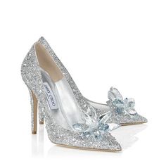 Jimmy Choo ARI Cinderella Movie, Hak Tinggi, Designer Wedding Shoes, Dr Shoes, Wedding Pumps, Silver High Heels, Cinderella Shoes, Jimmy Choo Heels, Rhinestone Shoes