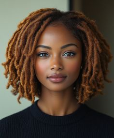 Cinnamon Spice Hues for Medium Locs on Every Black Woman Black Women With Locs, Medium Locs, Women With Locs, Hair Colors For Black Women, Colors For Black Women, Cornrows Braids For Black Women, Brown Hair Shades, Natural Hair Short Cuts, Short Locs Hairstyles