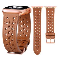 PRICES MAY VARY. Compatible Models: SWEES braided genuine leather band for apple watch bands for women is compatible with Apple Watch 42mm (Series 10) 41mm 40mm 38mm, suitable for iWatch series 10, series 9, series 8, series 7, series 6, series 5, series 4, series 3, series 2, series 1, SE/SE 2. Fits for 5.5"- 7.5" wrist, the band features multiple precision-cut holes that make it easy to adjust to your exact wrist size. Premium Quality: Feminine woven leather bands for apple watch bands 40mm ar Watch Bands Leather, Apple Watch 42mm, Leather Wristbands, Apple Watch Bands Leather, Apple Watch 38mm, Leather Watch Bands, Leather Pattern, Apple Watch Strap, Classic Elegant