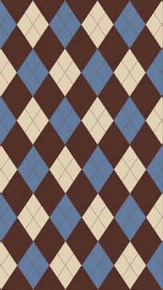 a brown, blue and white checkered pattern