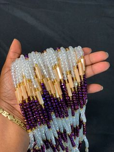 West African crystal waist beads. Authentically made by hand. Elegant Beaded Waist Beads For Gift, Traditional Beaded Waist Beads For Festival, Spiritual Hand-strung Waist Beads For Festivals, Traditional Handmade Gold Waist Beads, Gold Hand-strung Waist Beads, Crystal Waist Beads, Instagram Direct Message, Beads Waist, Waist Beads African