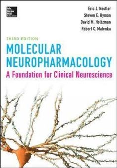 a book cover with an image of a plant and the words, molecular neurophamaclogy