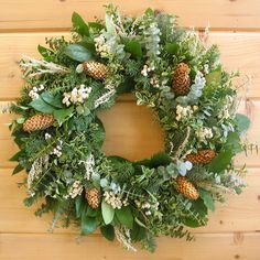 Winter Radiance Wreath - Creekside Farms Fresh eucalyptus Herb Wreath, Classic Wreath, Dried Wreath, Fresh Eucalyptus, Pinecone Wreath, Blue Wreath, Hydrangea Wreath, Berry Wreath, Wreaths And Garlands