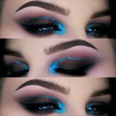 Y2k Makeup Aesthetic, Blue Eye Makeup Looks, Iris Photography, Blue Combination, Y2k Makeup, The Human Eye, Make Up Inspiration, Graphic Makeup