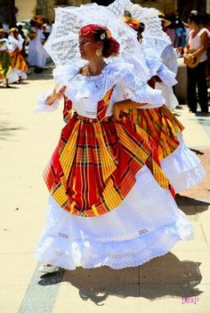 Jamaican Cultural Outfits, Creole Dress, Brazillian Fashion, Jamaican Dress, Caribbean Dress, Carnival Outfit Carribean, Madras Dress