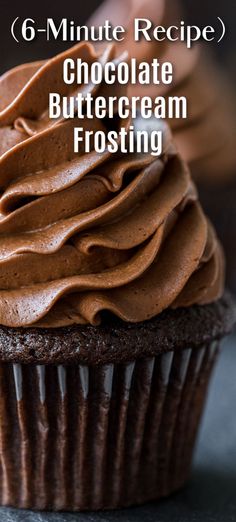 This American chocolate buttercream frosting is decadent, indulgent, and chocolatey. It has just the right amount of sweetness and is perfect for spreading or piping on cakes or cupcakes. Chocolate Cupcake Frosting Recipe, Chocolate Buttercream Frosting Easy, Chocolate Buttercream Frosting Recipe, Chocolate Buttercream Icing, Cupcakes Easy, Easy Frosting