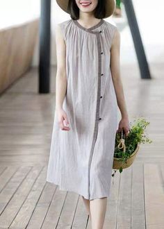 Maxi Dress Summer Casual, Linen Maxi Dress Summer, Linen Long Dress, Dress Summer Casual, Maxi Dress Summer, Frock For Women, Long Linen Dress, Cotton Dress Summer, Cheongsam Dress