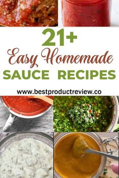 21 easy homemade sauce recipes that are delicious