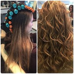 Our client is summer ready with this Beautiful beachy waves perm with #olaplex… Braided Perm, Waves Perm, American Wave, Hair Perms