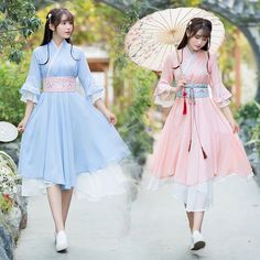 Look what I found on AliExpress Creative Dress Design, Moda China, Japan Dress, Chinese Fancy Dress, Kimono Outfits, Pink Sakura, Airy Dress, Dress Design Drawing, Myanmar Dress Design