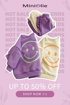 the children's clothing is up to 50 % off on sale at miniolie