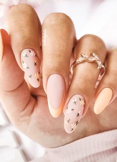 Manicure Tips, Her Nails, Spring Nail Art, Pink Nail, Stick On Nails, Girls Nails, Short Acrylic Nails