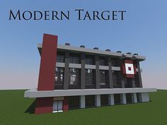 an image of a modern target building in minecraft