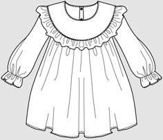 a dress with ruffles on the shoulders and collared neckline is shown